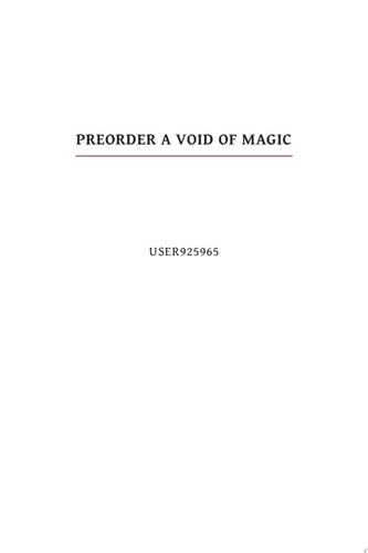 A Void of Magic