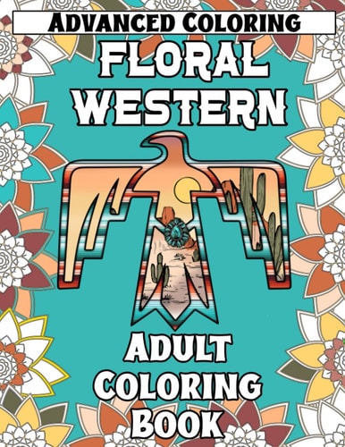 Floral Western Adult Coloring Book