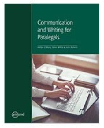 Communication and Writing for Paralegals