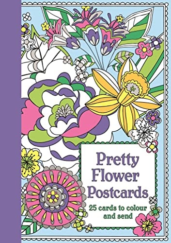 Pretty Flower Postcards 25 Cards to Colour and Send