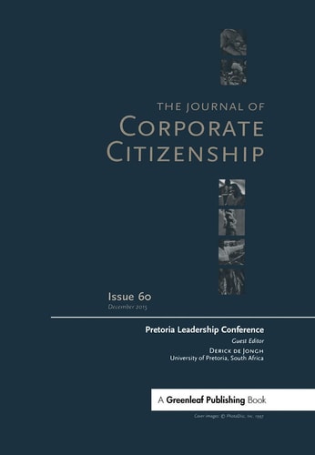 Pretoria Leadership Conference A Special Theme Issue of the Journal of Corporate Citizenship (Issue 60)