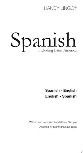 Handy Lingo Spanish including Latin American