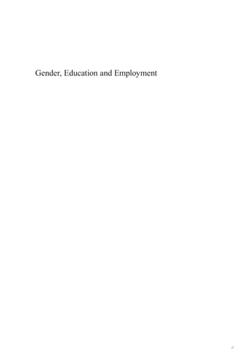 Gender, Education and Employment An International Comparison of School-to-Work Transitions