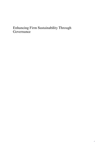 Enhancing Firm Sustainability Through Governance The Relational Corporate Governance Approach