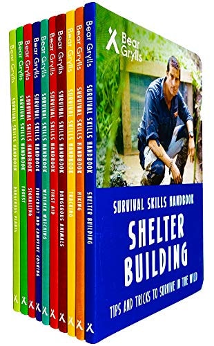 Bear Grylls Survival Skills Handbook Series 10 Books Collection Set