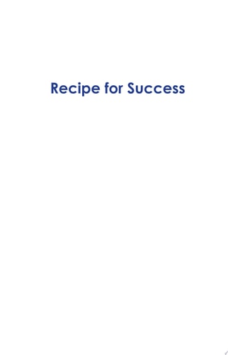 Recipe for Success How to create profitable food products that sell