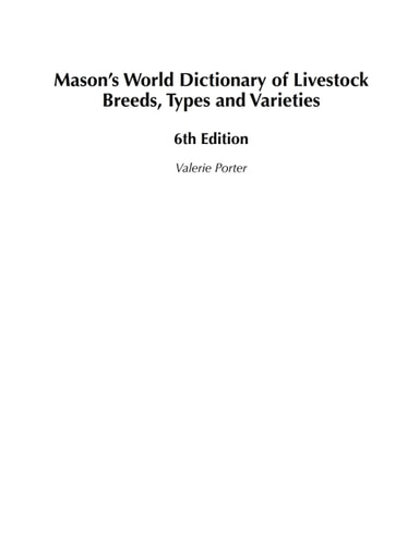 Edition published by CAB International