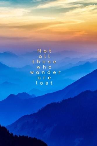 Not All Those Who Wander Are Lost 6 X9 Journal/notebook. Beautiful Himalayan Sunset