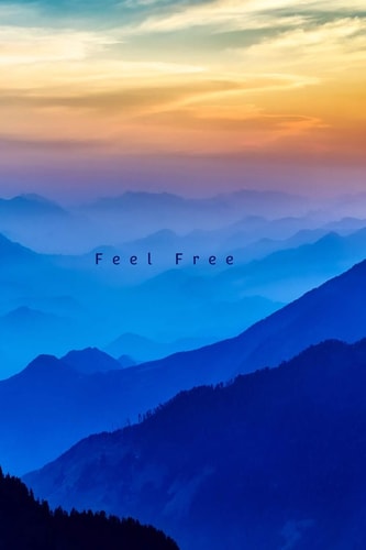 Feel Free 6 X9 (15. 24x22. 86 Cm) Lined Notebook/diary/journal - Sunset Over the Nepalese Himalayas