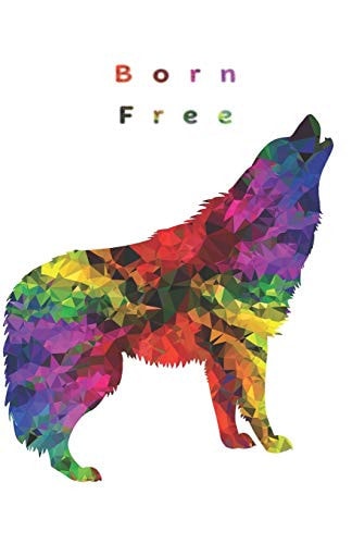 Born Free Geometric Wolf Design - 5. 06x7. 81 (12. 85x19. 84cm) Journal/Diary/Lists