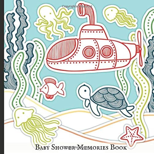 Baby Shower Memories Book Ocean Baby Shower Memories Book, Can Be Used for Messages, Photos and Drawings. a Beautiful Keepsake