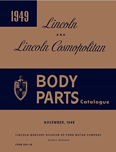 1949 Lincoln Body Parts Catalog By Detroit Iron