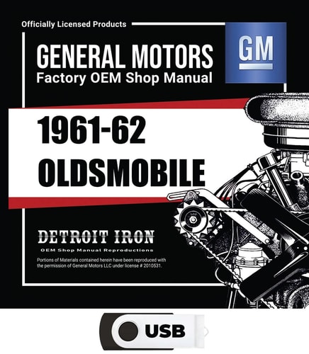1961-1962 Oldsmobile Shop Manuals, Sales Literature & Parts Books on USB