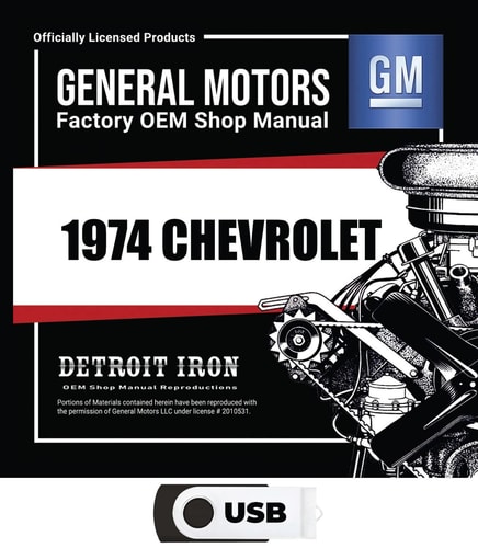 1974 Chevrolet Shop Manuals & Parts Books on USB
