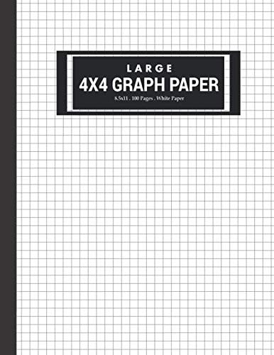 Large 4x4 Graph Paper Quad Ruled - White Cover