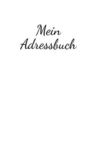 Mein Adressbuch In Weiss Für Namen, Adresse, Geburtstagskalender, Email, Telefon, Notizen