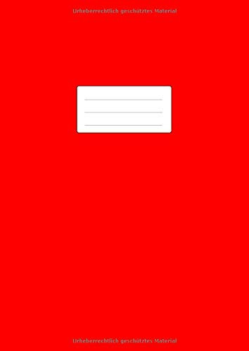 Notizheft DIN A4 110 Seiten Liniert Ohne Rand, Lineatur 21 Notizbuch Gebunden, Ideal Als Journal, Tagebuch, Schulheft, Collegeblock, Heft Für Notizen, Glanz Softcover Rot