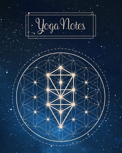 Yoga Teacher Training Composition Notebook/Journal College Ruled with Blue Universe Cover