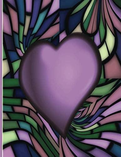 Abstract Hearts Notebook Abstract Hearts Notebook: Purple Heart Valentine Love Beautiful: 200 Pages * 8. 5 X 11 In. for School Office Home Student Teacher Use