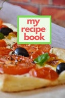 My Recipe Book Black Cookbook to Write in Meal Planner and Journal 6x9 Matte Cover Design for Cooking and Baking Recipes Keeper