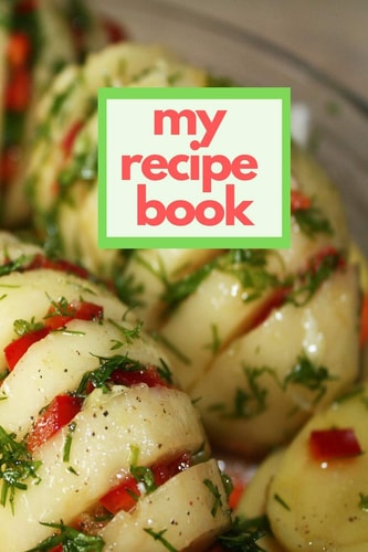 My Recipe Book Blank Cookbook to Write in Meal Planner and Journal 6x9 Matte Cover Design for Cooking and Baking Recipes Keeper