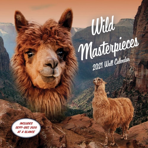 Wild Masterpieces 2021 Wall Calendar (animal Portraits Nature Monthly Calendar, 12-Month Calendar of Pets in Natural Landscapes).