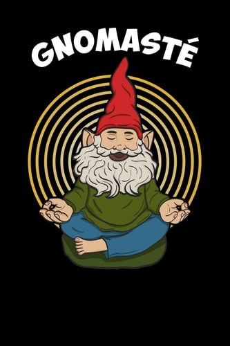 Gnomasté: Yoga, College Ruled Lined Paper, 120 pages, 6 x 9