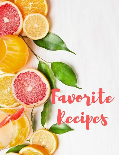 Favorite Recipes: Blank Recipe Journal -150 pages (7.44 x 9.69)