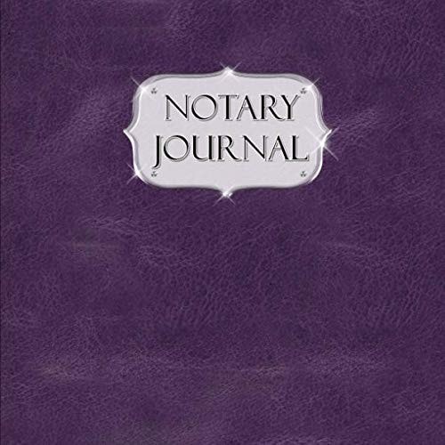 Notary Journal 100 Entry Logbook for Notorial Acts and Events #8 Distressed Purple