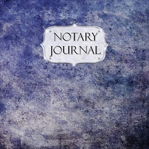 Notary Journal 100 Entry Logbook for Notorial Acts and Events #21 Distressed Blue