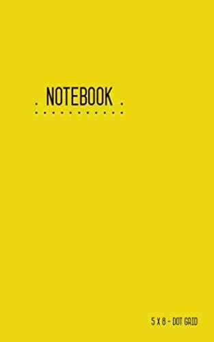 Dot Grid Notebook 5x8 Dotted Journal Small with Numbered Pages | Smart Design Yellow