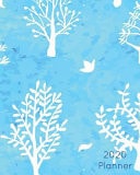 2020 Planner Beautiful Blue & White Winter Design: Large Weekly Simple Planner: 52 Week Agenda: 8x10 Soft Cover