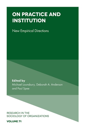 On Practice and Institution New Empirical Directions