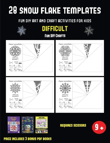 Fun DIY Crafts (28 Snowflake Templates - Fun DIY Art and Craft Activities for Kids - Difficult) Arts and Crafts for Kids