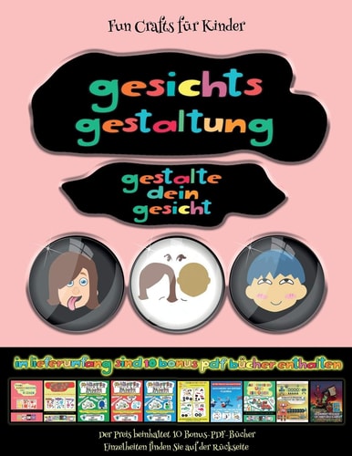 Fun Crafts für Kinder Gesichts-Gestaltung - Ausschneiden und Einfügen