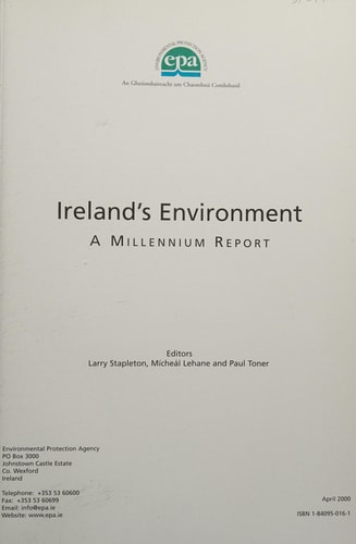 Ireland's environment: A millennium report