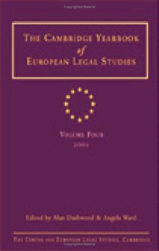 Cambridge Yearbook of European Legal Studies Vol 4, 2001