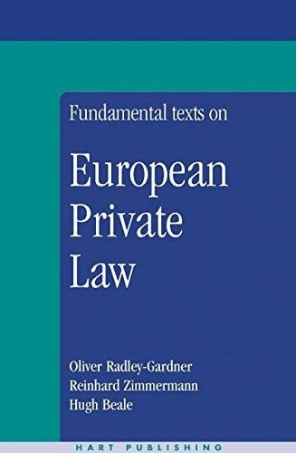 Fundamental Texts on European Private Law