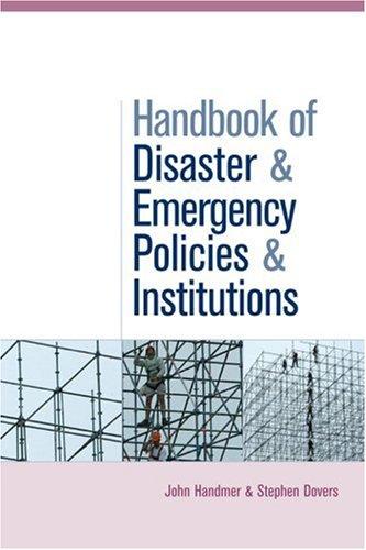 handbook of disaster and emergency policies and institutions