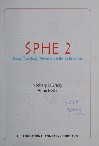 SPHE 2 Second Year Social, Personal and Health Education