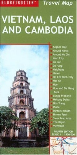 Globetrotter Travel Map Vietnam, Laos and Cambodia