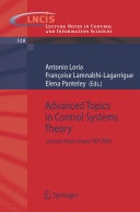 Advanced Topics in Control Systems Theory Lecture Notes from FAP 2005