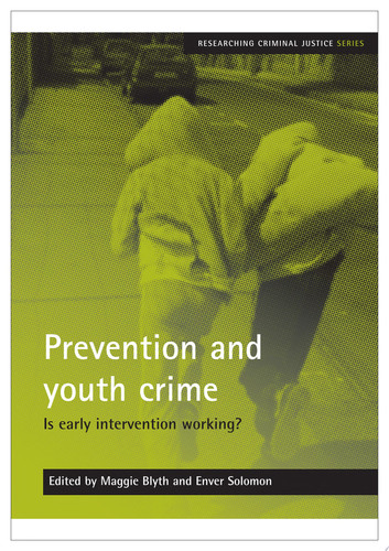 Prevention and youth crime