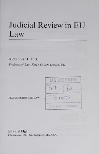 Judicial Review in EU Law