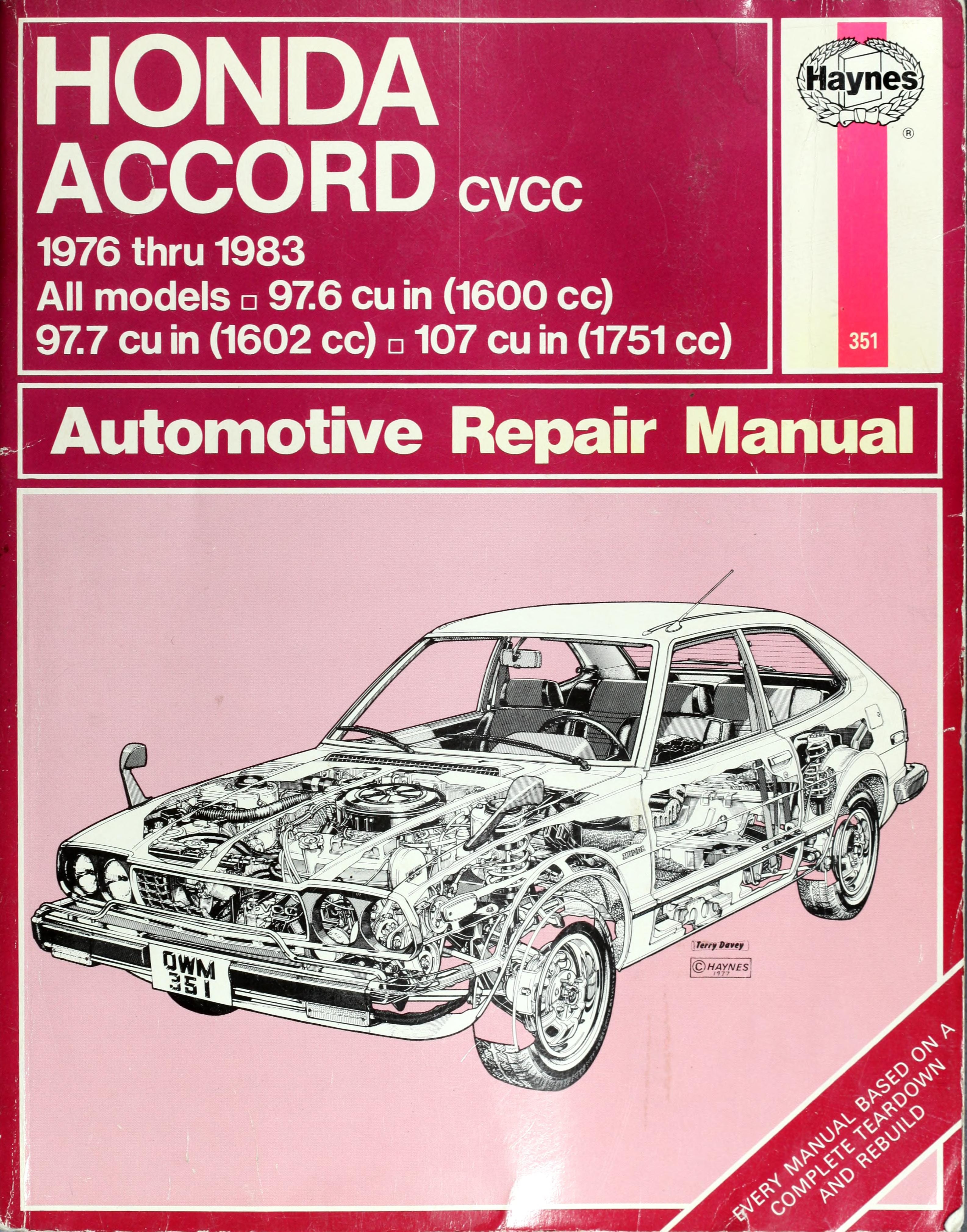 Honda Accord Owners Workshop Manual