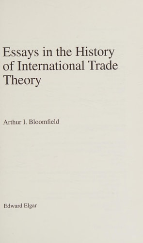 Essays in the History of International Trade Theory