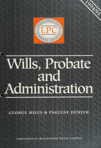 Wills, Probate and Administration