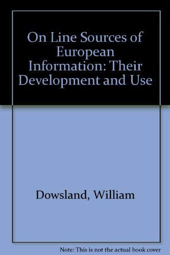 Online Sources of European Information Their Development and Use