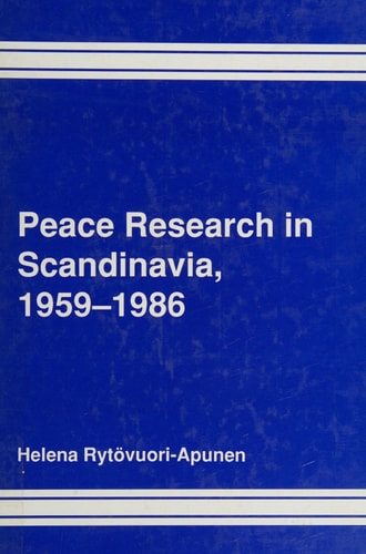 Peace Research in Scandinavia, 1959-1986