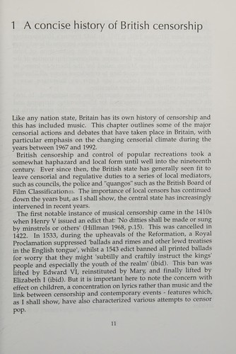Banned: Censorship of Popular Music in Britain: 1967-1992 (Popular Cultural Studies)